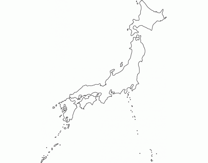 Япония рабочий лист. Политическая контурная карта Японии. Острова Японии на контурной карте. Контур Японии. Япония на карте.