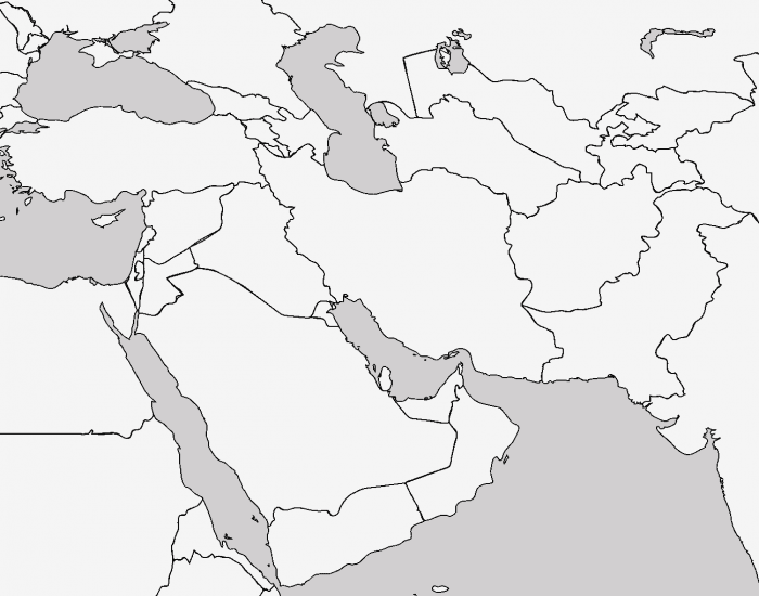 Карта европы и азии контурная карта