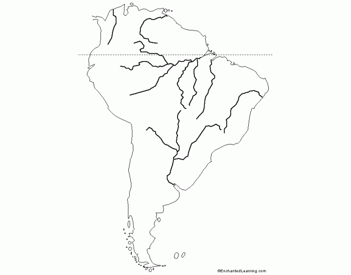 Водопады южной америки контурная карта. Реки Южной Америки на карте. Контурная карта Южной Америки. Материк Южная Америка контурная карта. Река Амазонка на карте Северной Америки.