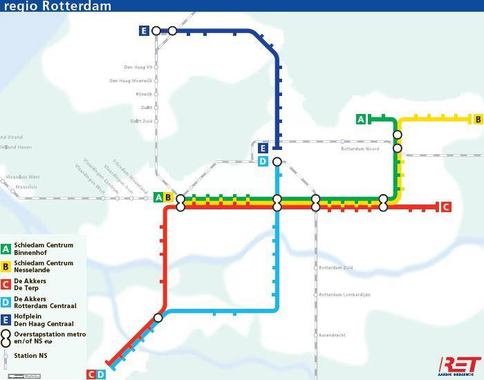 Карта метро роттердам