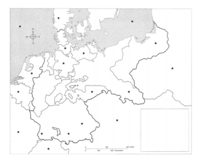 Карта германии 1850