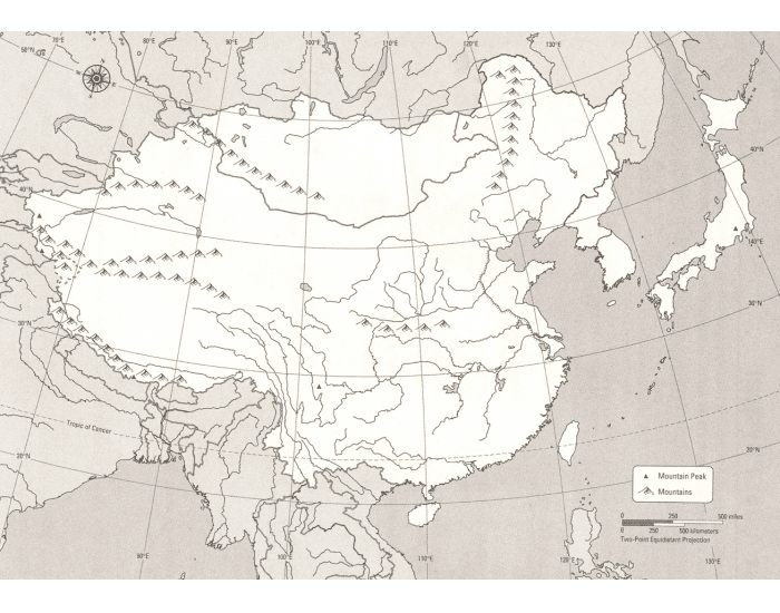 Великая китайская равнина на карте. Карта Азии в 1000.