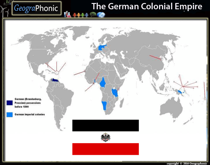 Карта германской империи с колониями