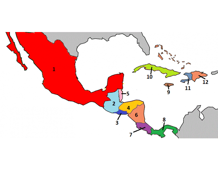 Языки стран центральной америки. Центральная Америка. Контуры стран центральной Америки. Страны центральной Америки. Карата центральной Америки.
