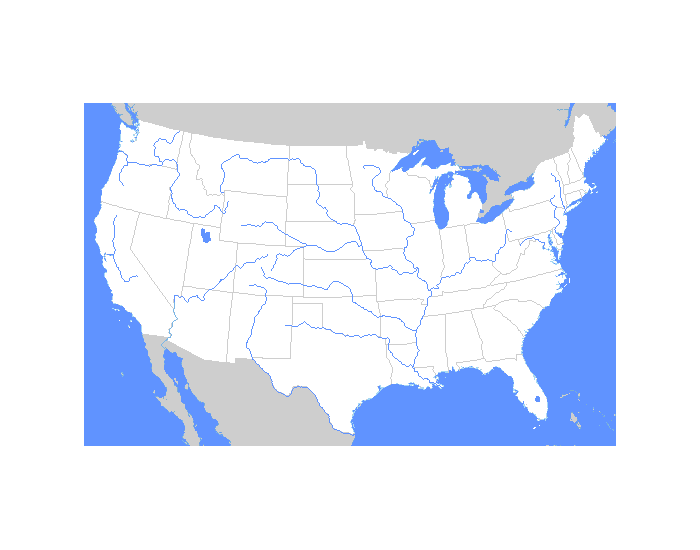 Контурная карта сша