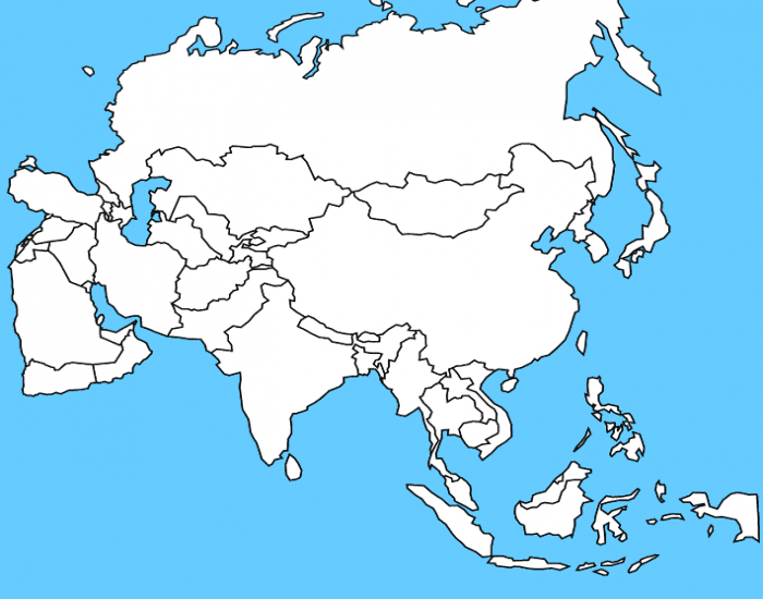 Слепая карта азии