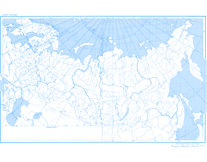 Контурная карта россии