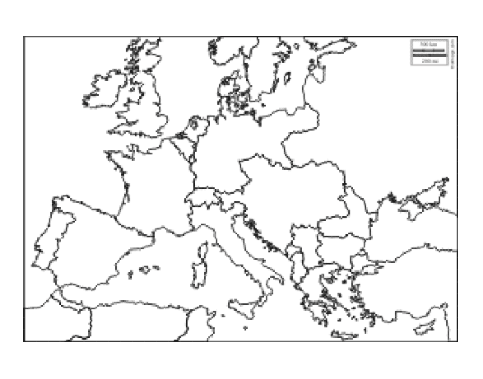 Первая мировая контурная карта