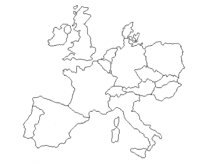 Карта европы для раскрашивания