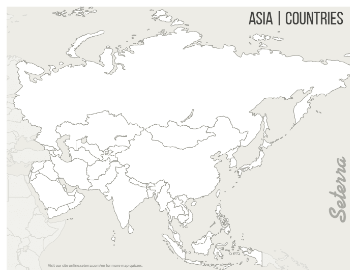 Контурная карта азия и африка