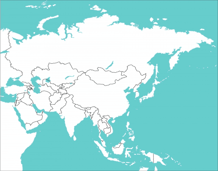 Карта евразии без подписей