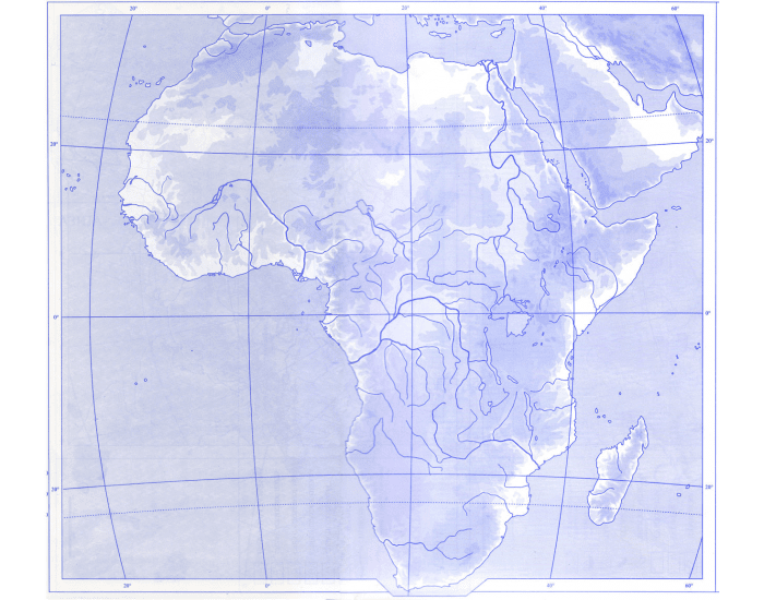 Контурная карта африка 11