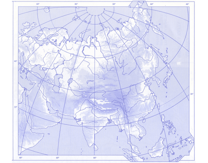 Контурная карта евразии 8 класс распечатать