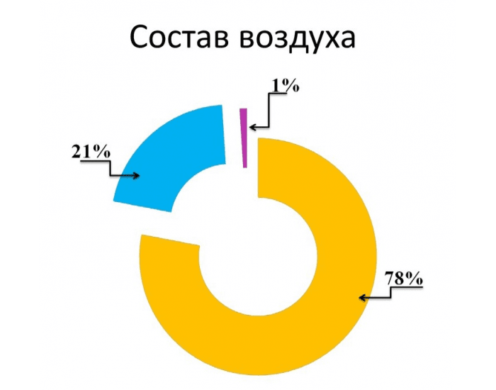 Составить диаграмму состав воздуха