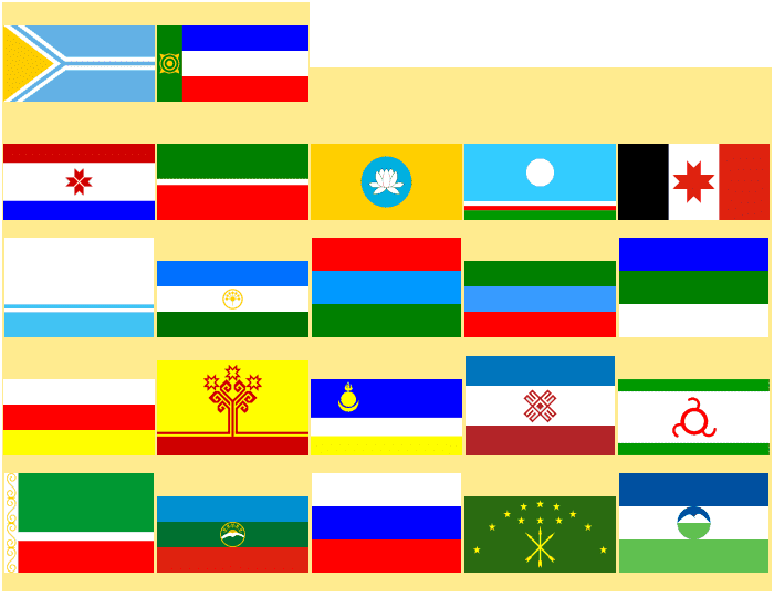 Флаги субъектов рф фото с названием