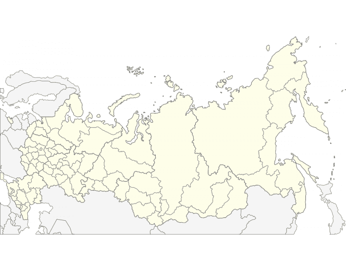 Контурная карта россии административного деления